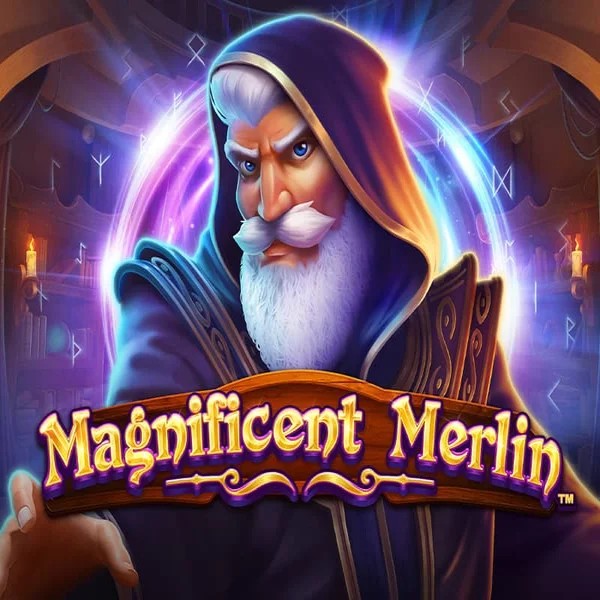 Magnificent Merlin slot logo by Greentube at NeonVegas Casino